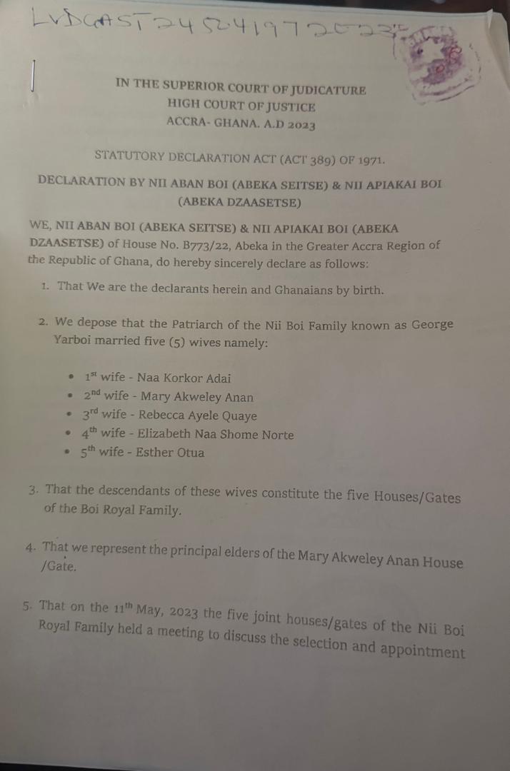 Five Gates Declaration (2023) — Page 1