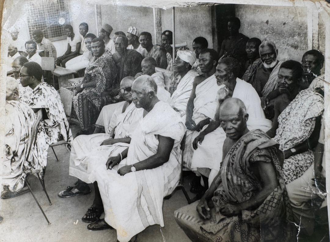 Elders Gathered Before the Swearing In of Nii Boi III