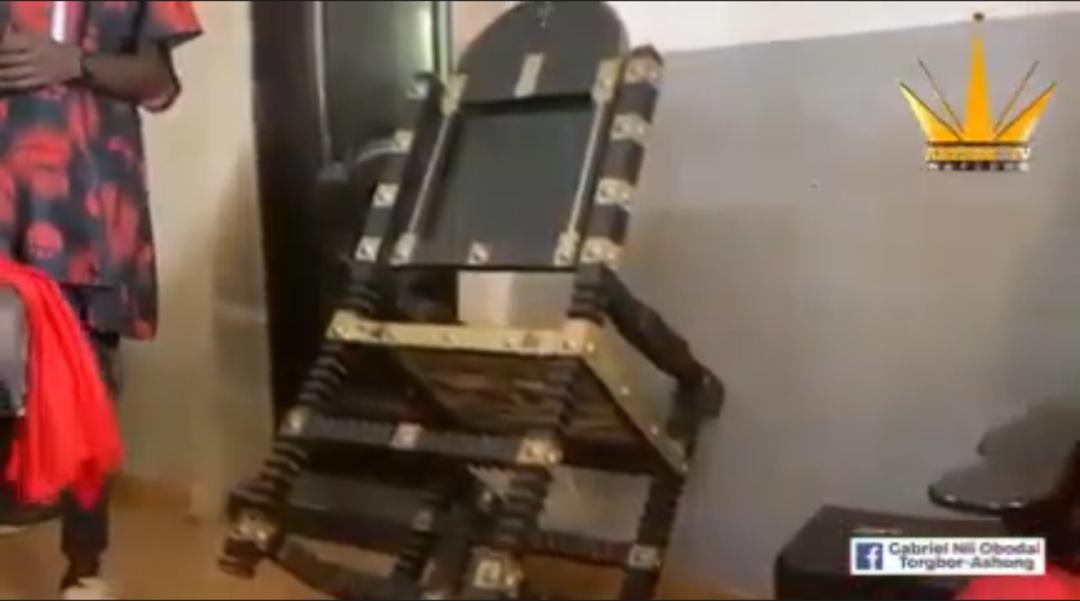 The Abeka Stool displayed during the press conference